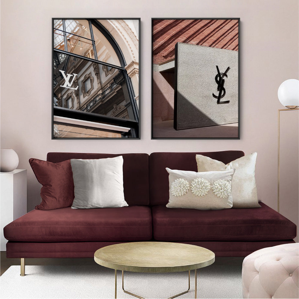 LV Reflections I - Art Print, Poster, Stretched Canvas or Framed Wall Art, shown framed in a home interior space