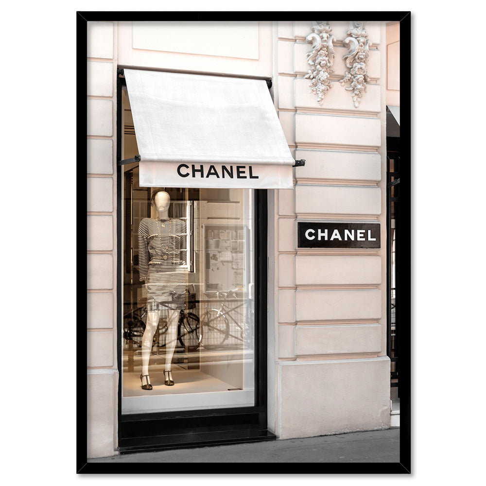 Coco Rue Cambon - Art Print, Poster, Stretched Canvas, or Framed Wall Art Print, shown in a black frame