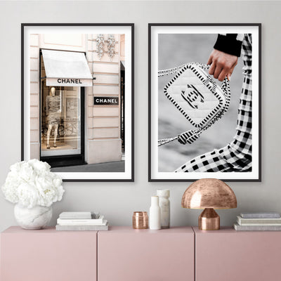 Coco Rue Cambon - Art Print, Poster, Stretched Canvas or Framed Wall Art, shown framed in a home interior space