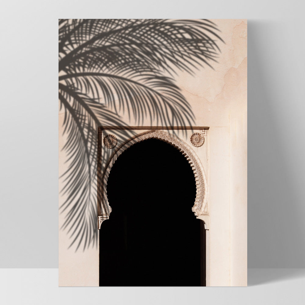 Hideaway in the Moroccan Desert - Art Print, Poster, Stretched Canvas, or Framed Wall Art Print, shown as a stretched canvas or poster without a frame