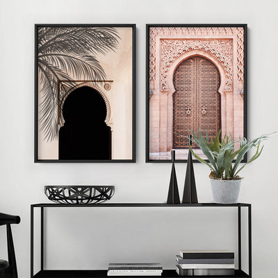 Hideaway in the Moroccan Desert - Art Print, Poster, Stretched Canvas or Framed Wall Art, shown framed in a home interior space