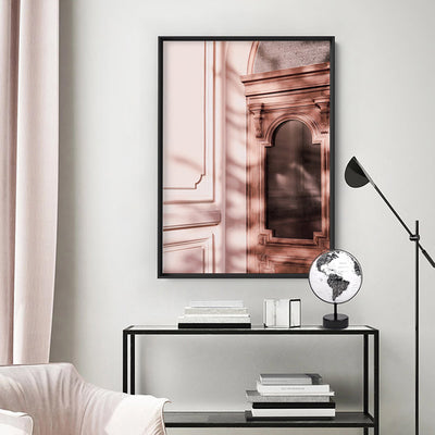 Afternoon Light in Blushing Pastels - Art Print, Poster, Stretched Canvas or Framed Wall Art Prints, shown framed in a room
