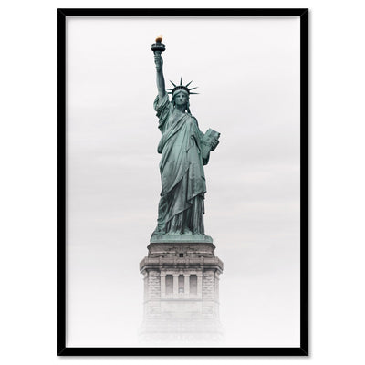 Liberty Enlightening - Art Print, Poster, Stretched Canvas, or Framed Wall Art Print, shown in a black frame