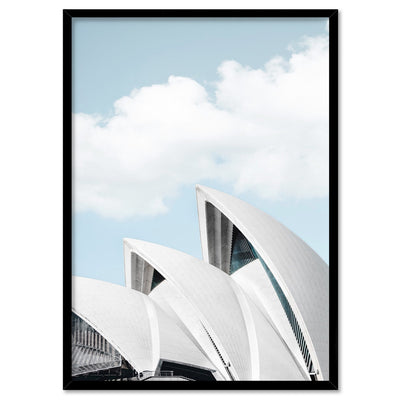Sydney Opera House View I - Art Print, Poster, Stretched Canvas, or Framed Wall Art Print, shown in a natural timber frame