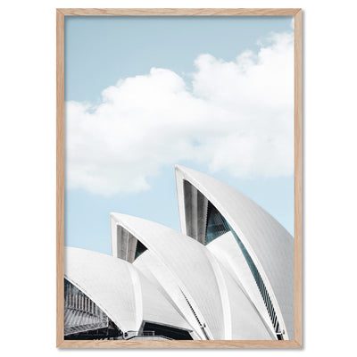Sydney Opera House View I - Art Print, Poster, Stretched Canvas or Framed Wall Art, shown framed in a home interior space