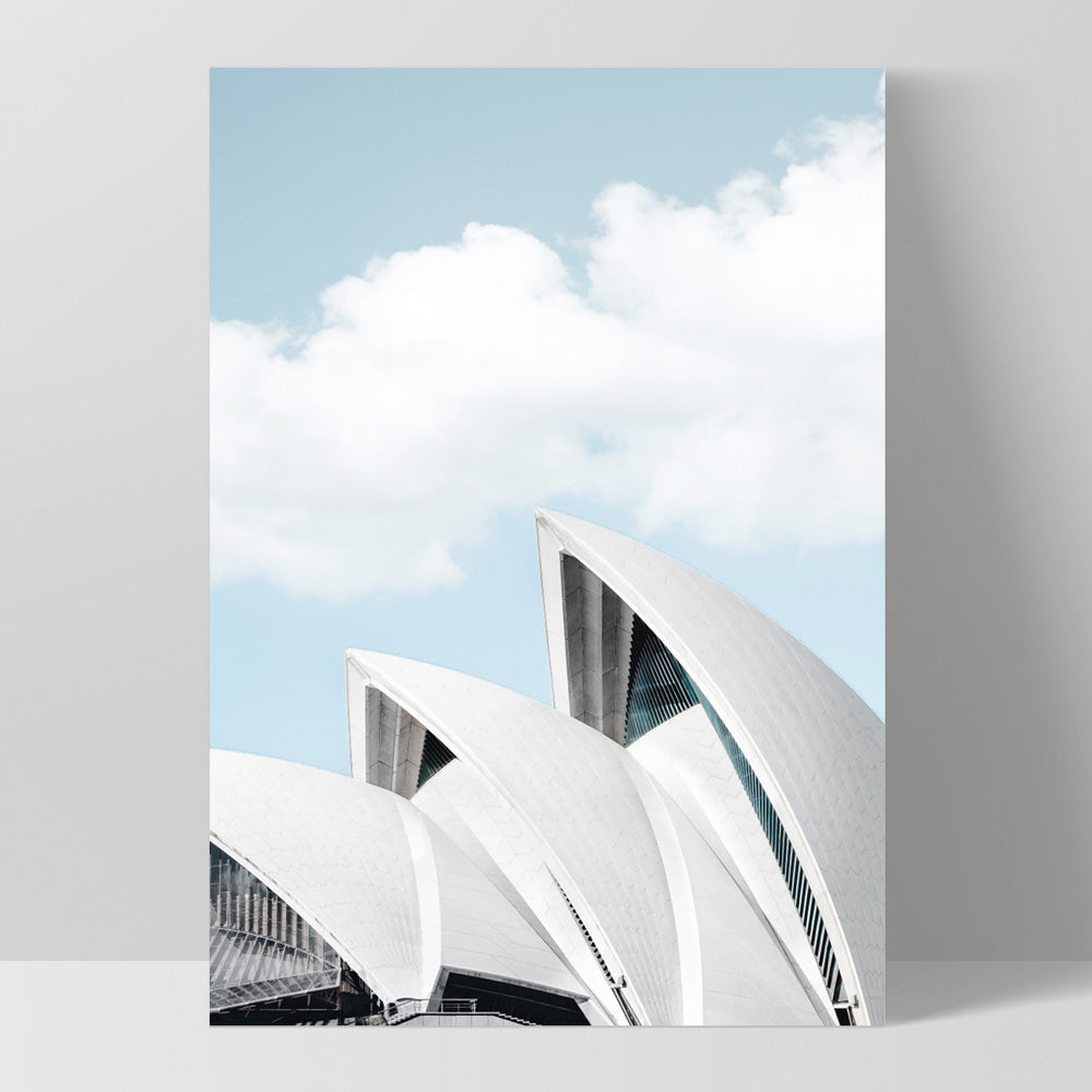 Sydney Opera House View I - Art Print, Poster, Stretched Canvas, or Framed Wall Art Print, shown in a black frame