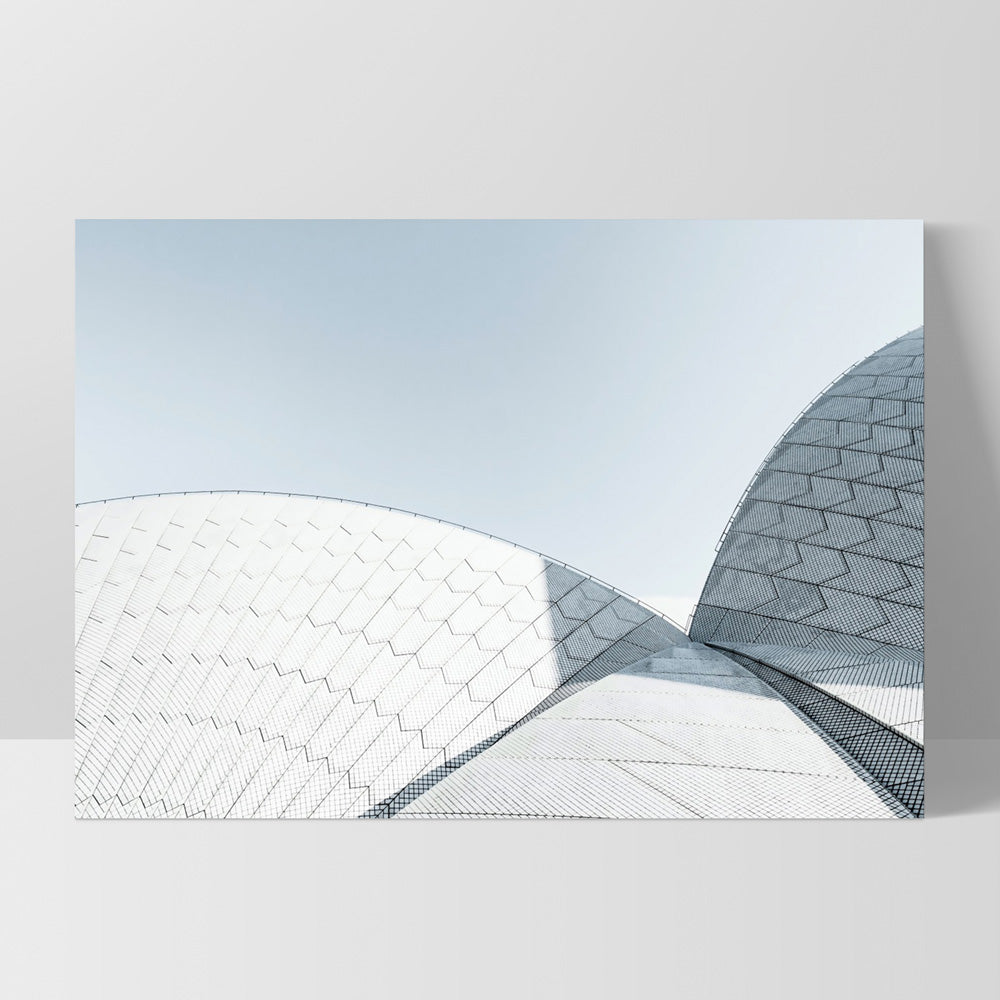Sydney Opera House View II Landscape - Art Print, Poster, Stretched Canvas, or Framed Wall Art Print, shown as a stretched canvas or poster without a frame