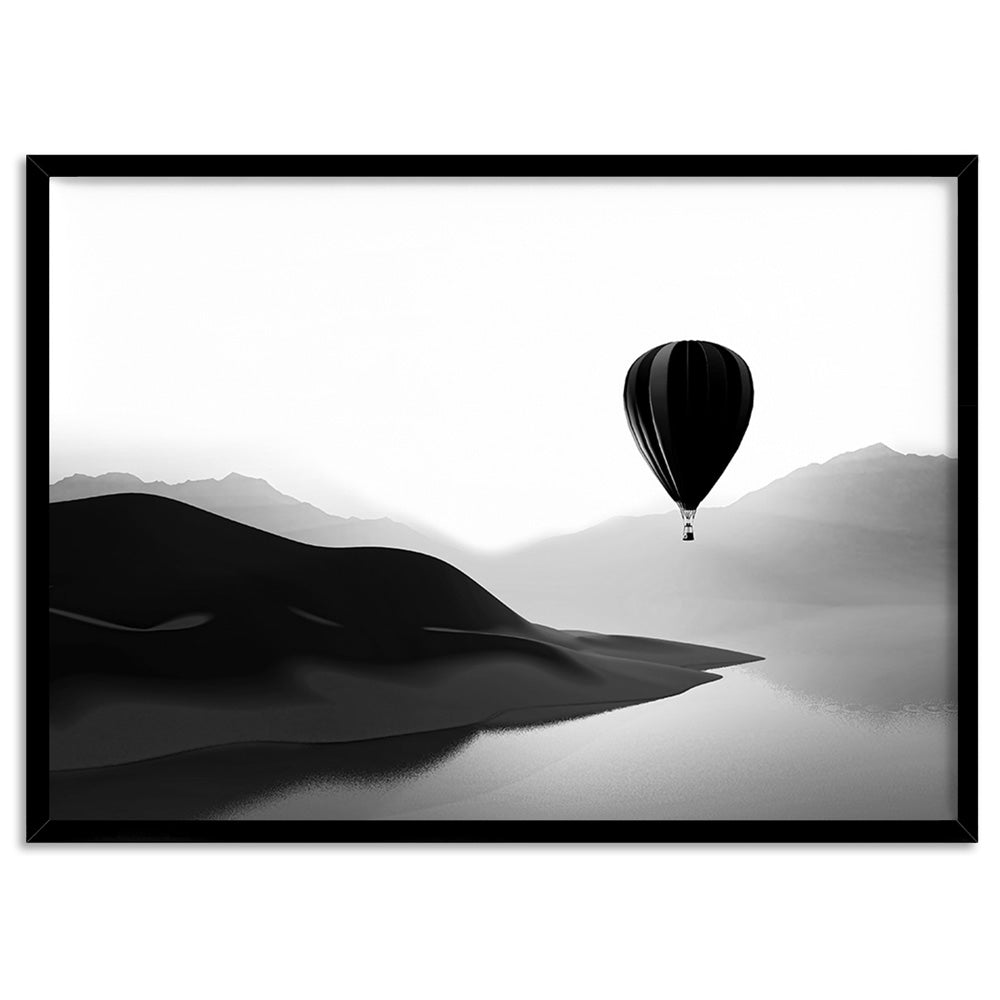 Flying High - Art Print, Poster, Stretched Canvas, or Framed Wall Art Print, shown in a black frame