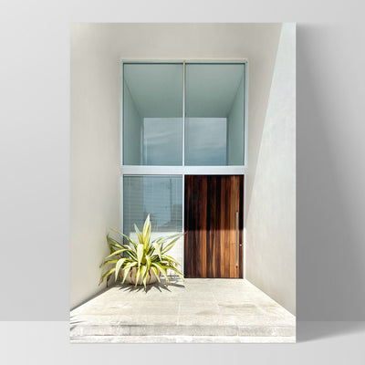 Palm Springs | Modern Entry - Art Print, Poster, Stretched Canvas, or Framed Wall Art Print, shown as a stretched canvas or poster without a frame