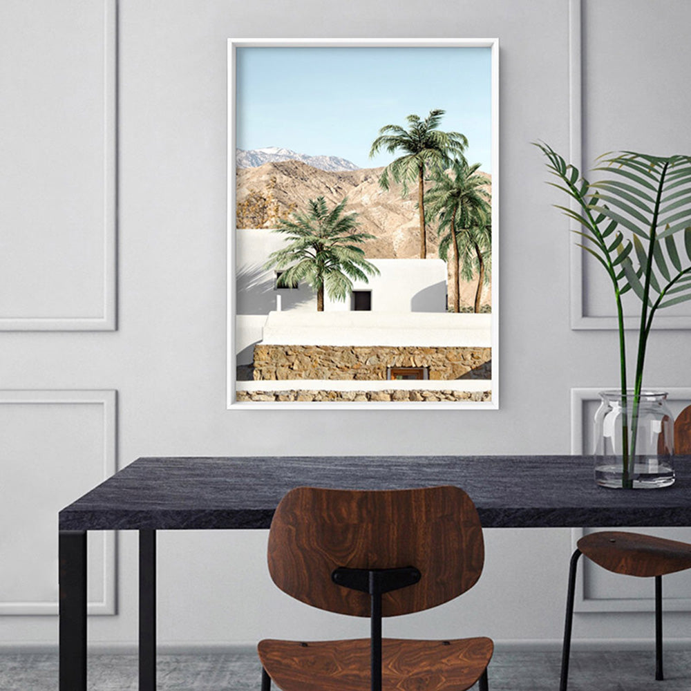 Palm Springs | Desert Haven - Art Print, Poster, Stretched Canvas or Framed Wall Art Prints, shown framed in a room