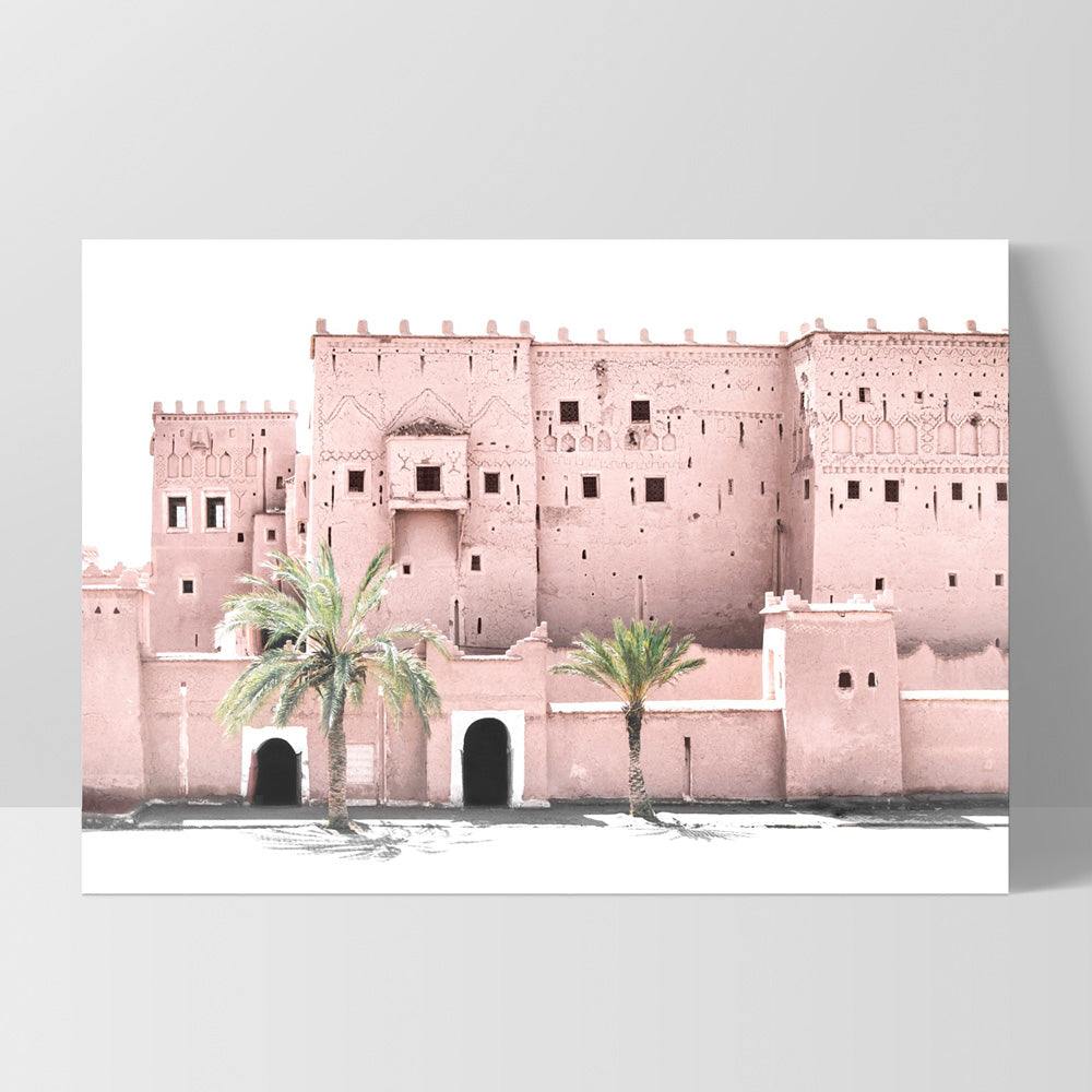 Moroccan Desert Palace | Kasbah Taourirt - Art Print, Poster, Stretched Canvas, or Framed Wall Art Print, shown as a stretched canvas or poster without a frame