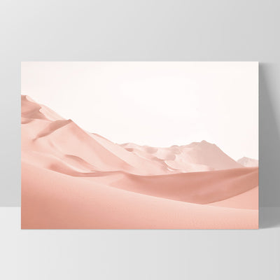 Sand Dunes in Pastel - Art Print, Poster, Stretched Canvas, or Framed Wall Art Print, shown as a stretched canvas or poster without a frame