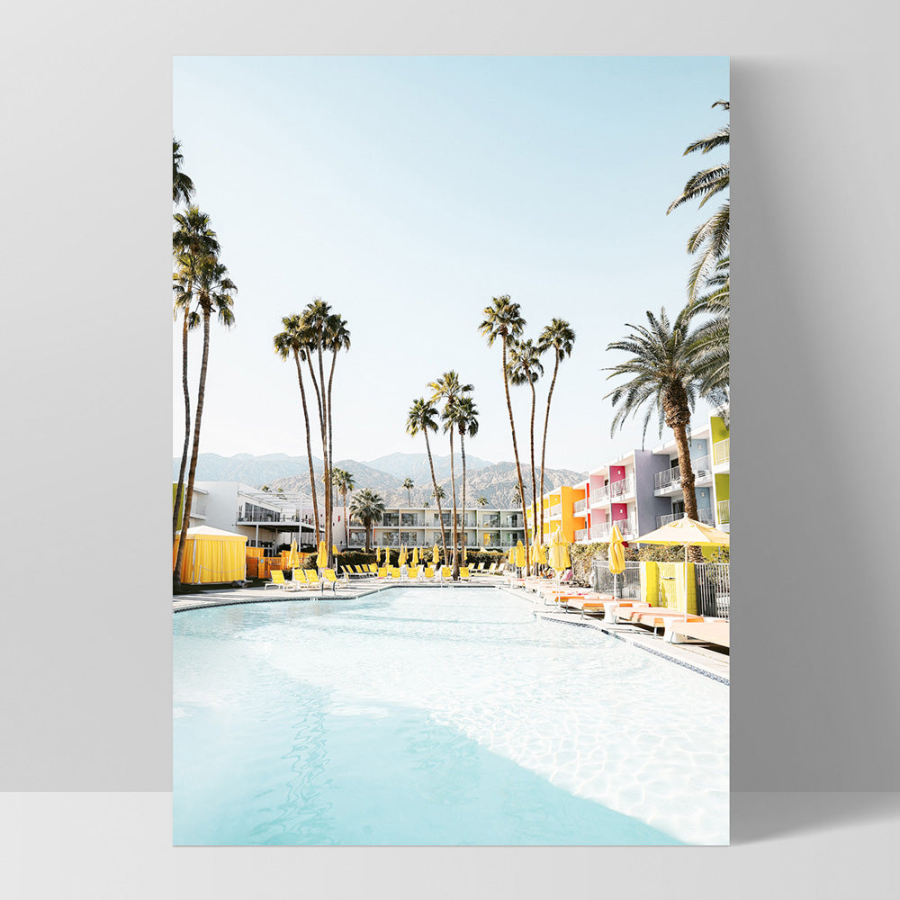 Palm Springs | The Saguaro Hotel II - Art Print, Poster, Stretched Canvas, or Framed Wall Art Print, shown as a stretched canvas or poster without a frame