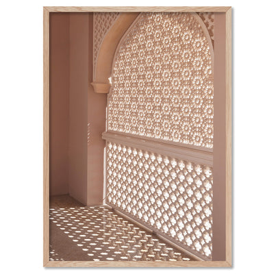 Light and Shadows Morocco I - Art Print, Poster, Stretched Canvas, or Framed Wall Art Print, shown in a natural timber frame
