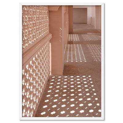 Light and Shadows Morocco II - Art Print, Poster, Stretched Canvas, or Framed Wall Art Print, shown in a white frame