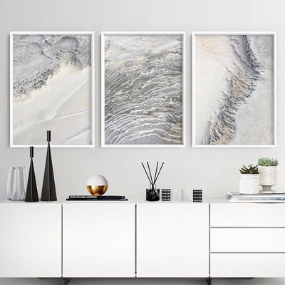 Seaside Coastal Rock Faces II - Art Print, Poster, Stretched Canvas or Framed Wall Art, shown framed in a home interior space