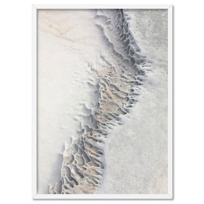 Seaside Coastal Rock Faces III - Art Print, Poster, Stretched Canvas, or Framed Wall Art Print, shown in a white frame