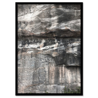 Freshwater Coastal Rock Face I - Art Print, Poster, Stretched Canvas, or Framed Wall Art Print, shown in a black frame