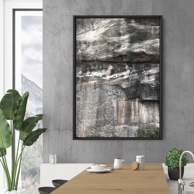 Freshwater Coastal Rock Face I - Art Print, Poster, Stretched Canvas or Framed Wall Art Prints, shown framed in a room