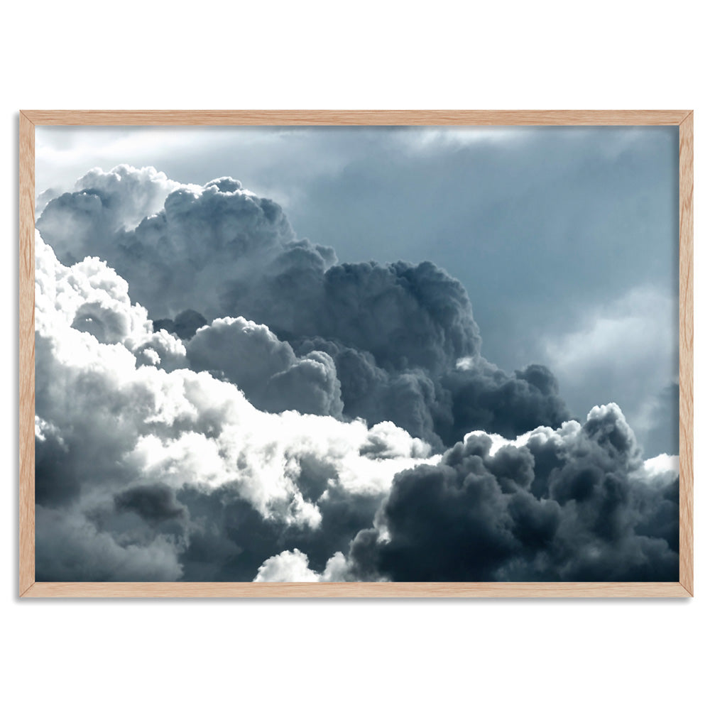 Sea of Clouds in the Sky I - Art Print, Poster, Stretched Canvas, or Framed Wall Art Print, shown in a natural timber frame