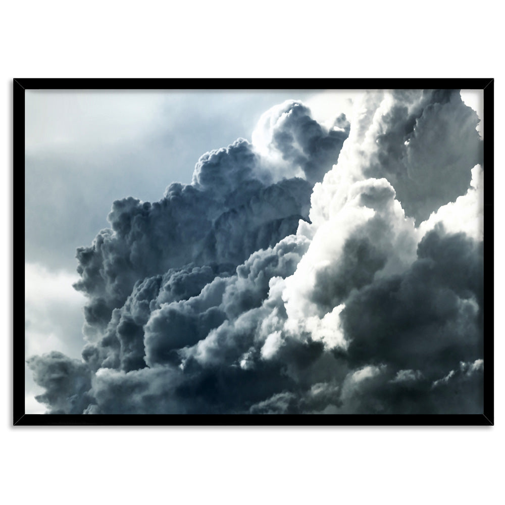 Sea of Clouds in the Sky II - Art Print, Poster, Stretched Canvas, or Framed Wall Art Print, shown in a black frame