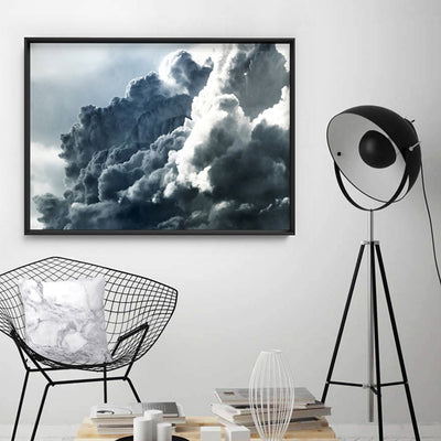 Sea of Clouds in the Sky II - Art Print, Poster, Stretched Canvas or Framed Wall Art Prints, shown framed in a room