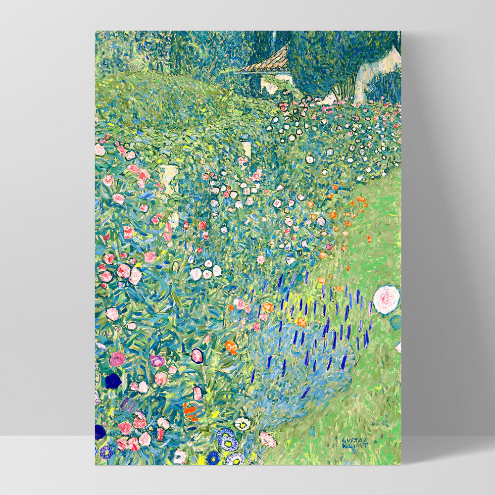 GUSTAV KLIMT | Italian Garden Landscape - Art Print, Poster, Stretched Canvas, or Framed Wall Art Print, shown as a stretched canvas or poster without a frame
