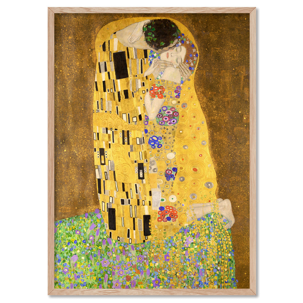 Gustav Klimt 接吻 アートプリント 約60cm x 50cm GUSTAV KLIMT The Kiss Poster. Digitally Remastered Art Print