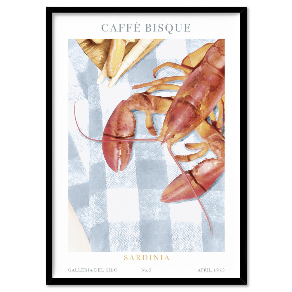 Galleria Del Cibo | Caffe Bisque I - Art Print by Vanessa, Poster, Stretched Canvas, or Framed Wall Art Print, shown in a black frame