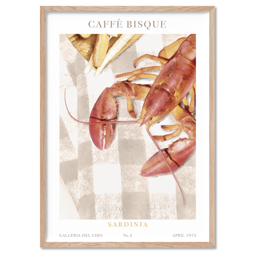 Galleria Del Cibo | Caffe Bisque II - Art Print by Vanessa, Poster, Stretched Canvas, or Framed Wall Art Print, shown in a natural timber frame