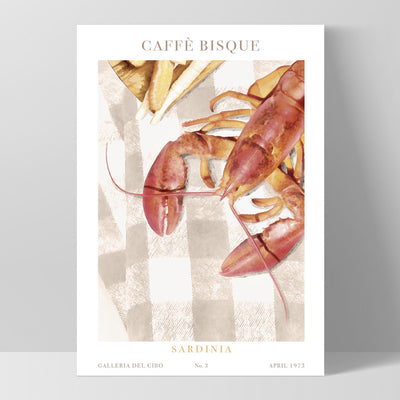 Galleria Del Cibo | Caffe Bisque II - Art Print by Vanessa, Poster, Stretched Canvas, or Framed Wall Art Print, shown as a stretched canvas or poster without a frame