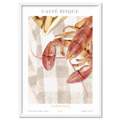Galleria Del Cibo | Caffe Bisque II - Art Print by Vanessa, Poster, Stretched Canvas, or Framed Wall Art Print, shown in a white frame