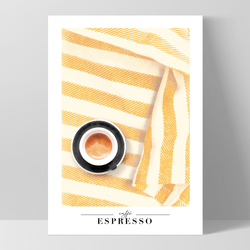 Caffe Espresso - Art Print by Vanessa, Poster, Stretched Canvas, or Framed Wall Art Print, shown as a stretched canvas or poster without a frame
