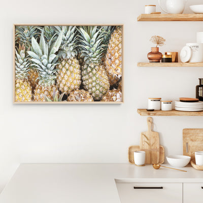 Pineapples in Landscape - Art Print, Poster, Stretched Canvas or Framed Wall Art Prints, shown framed in a room
