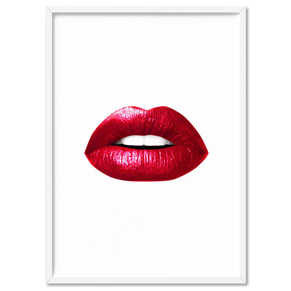 Red Lips Pout Wall Art Print. Poster or Canvas. Fashion Art Decor Print ...