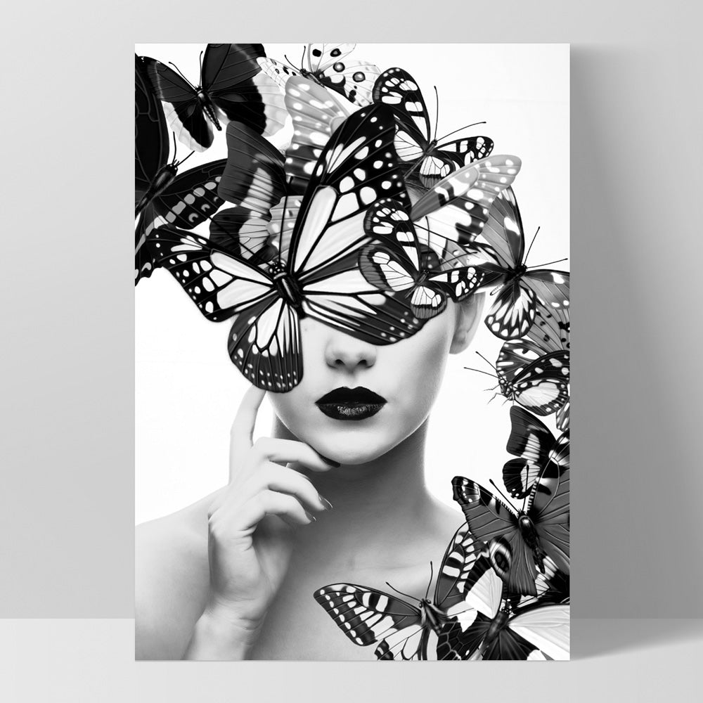 Butterflies En Vogue II - Art Print, Poster, Stretched Canvas, or Framed Wall Art Print, shown as a stretched canvas or poster without a frame