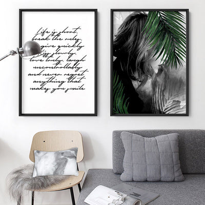 Hideaway in the Palms - Art Print, Poster, Stretched Canvas or Framed Wall Art, shown framed in a home interior space