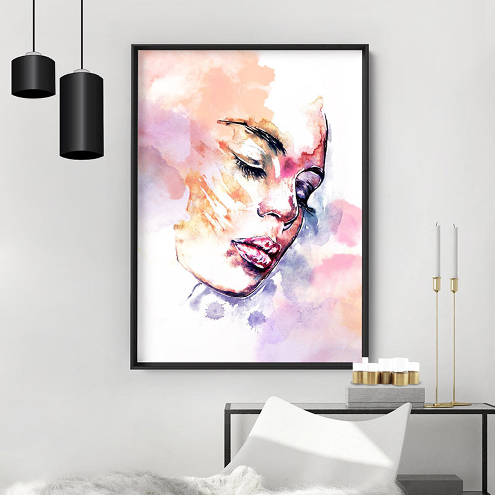 Dreaming inside the rainbow - Art Print, Poster, Stretched Canvas or Framed Wall Art Prints, shown framed in a room