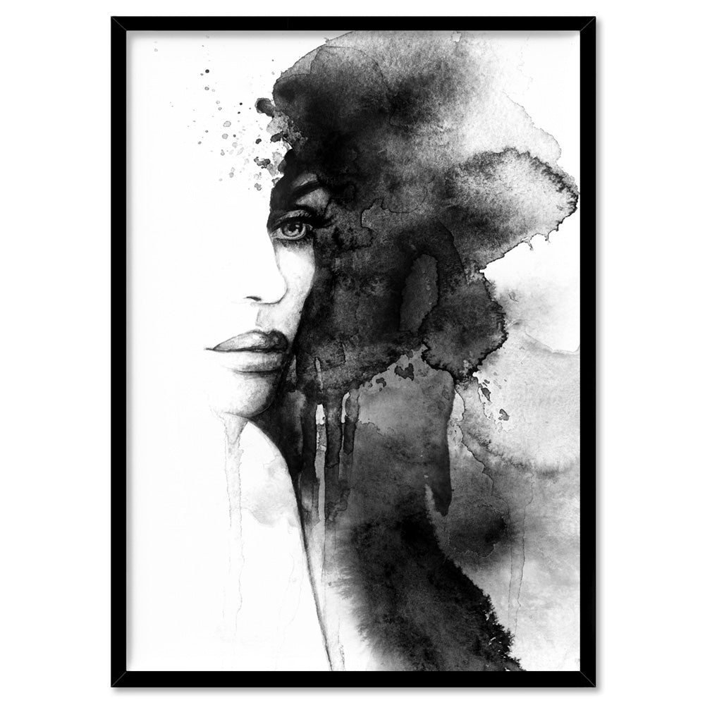Out of the Shadows - Art Print, Poster, Stretched Canvas, or Framed Wall Art Print, shown in a black frame