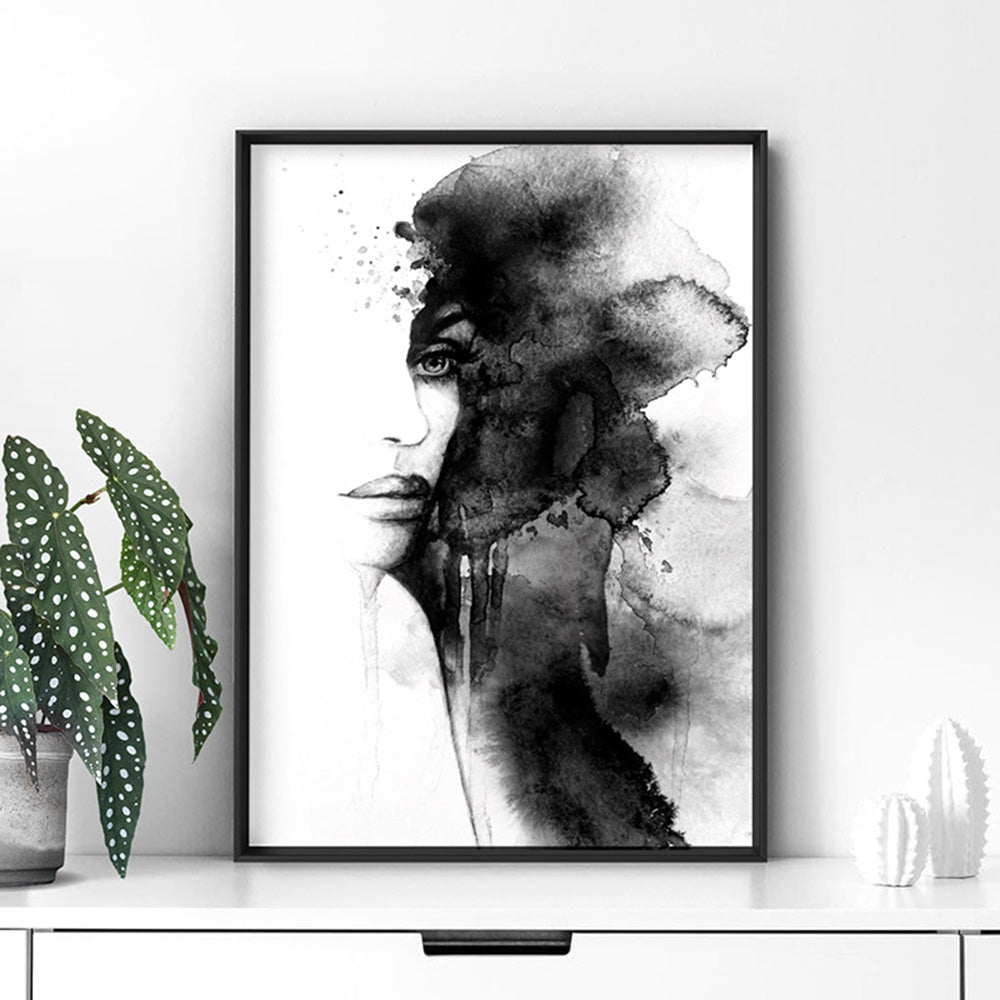 Out of the Shadows - Art Print, Poster, Stretched Canvas or Framed Wall Art Prints, shown framed in a room