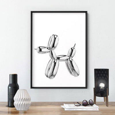Balloon Dog Chromie - Art Print, Poster, Stretched Canvas or Framed Wall Art Prints, shown framed in a room