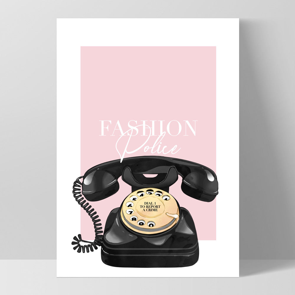 Fashion Police Speed Dial  - Art Print, Poster, Stretched Canvas, or Framed Wall Art Print, shown as a stretched canvas or poster without a frame