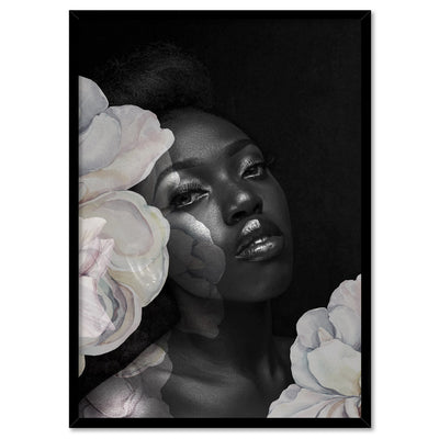 Strike a Pose in Bloom II - Art Print, Poster, Stretched Canvas, or Framed Wall Art Print, shown in a black frame