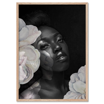 Strike a Pose in Bloom II - Art Print, Poster, Stretched Canvas, or Framed Wall Art Print, shown in a natural timber frame