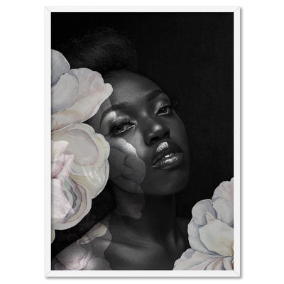 Strike a Pose in Bloom II - Art Print, Poster, Stretched Canvas, or Framed Wall Art Print, shown in a white frame