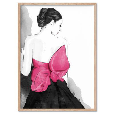 Fashion Illustration | Isabella - Art Print by Vanessa, Poster, Stretched Canvas, or Framed Wall Art Print, shown in a natural timber frame