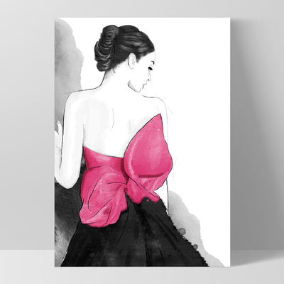 Fashion Illustration | Isabella - Art Print by Vanessa, Poster, Stretched Canvas, or Framed Wall Art Print, shown as a stretched canvas or poster without a frame