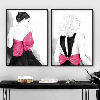 Fashion Illustration | Isabella - Art Print by Vanessa, Poster, Stretched Canvas or Framed Wall Art, shown framed in a home interior space
