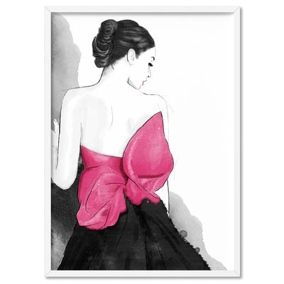 Fashion Illustration | Isabella - Art Print by Vanessa, Poster, Stretched Canvas, or Framed Wall Art Print, shown in a white frame