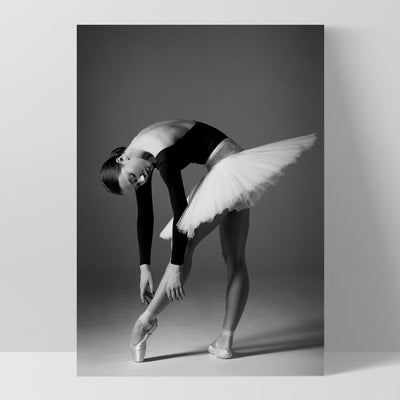 Ballerina Pose I - Art Print, Poster, Stretched Canvas, or Framed Wall Art Print, shown as a stretched canvas or poster without a frame